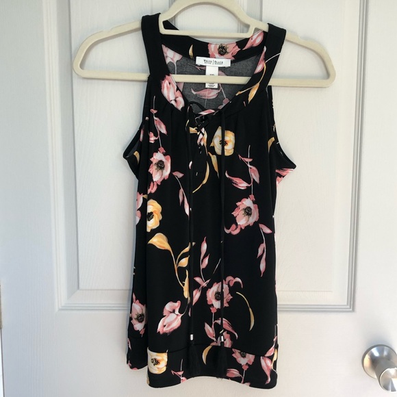 White House Black Market Tops - NWT WHBM Black Blouse Tank- Size XXS